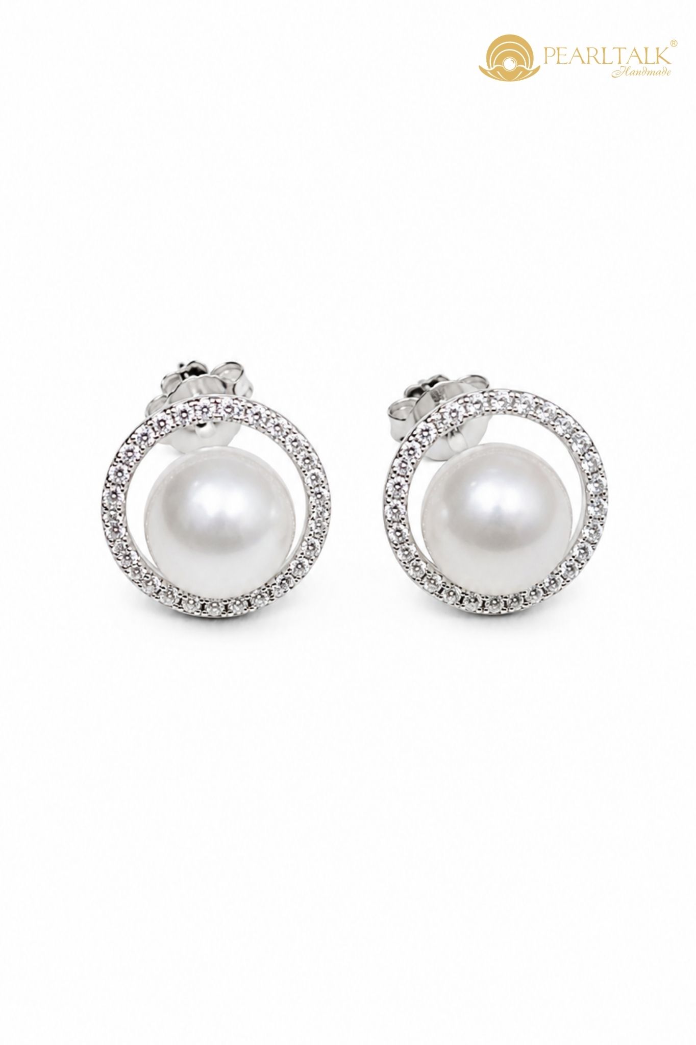 BÔNG TAI NGỌC TRAI TRẮNG 8.5 MM